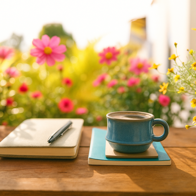 Notebook and coffee Notebook and coffee